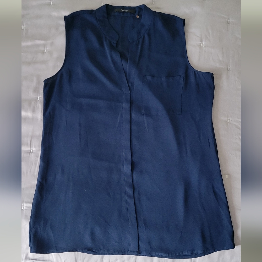 Theory Navy Blue Sleeveless Women's Top